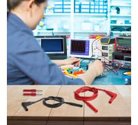 Soluzione Cablaggio Con Connettori Banana Doppia Estremità Rosso Nero Confezion