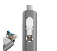 Soluzione di backup con un clic per dispositivi Lightning, Type-C e Micro-USB, 128 GB di spazio di archiviazione con design portachiavi portatile,