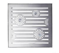 Soluzione di drenaggio efficiente con griglia in acciaio inox, perfetta per giardini e vialetti per prevenire inondazioni (300 x 300 x 20 x 2 mm)