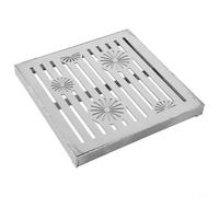 Soluzione di drenaggio efficiente con griglia in acciaio inox, perfetta per giardini e vialetti per prevenire inondazioni (200 x 200 x 20 x 2 mm)