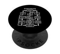 Soluzione di problemi per gli uomini Schema Problemi di risoluzione Divertimento 2023 PopSockets PopGrip Adesivo