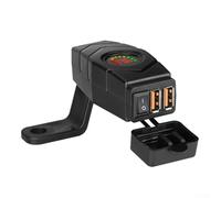 Soluzione di ricarica USB per moto con copertura impermeabile e interruttore per un facile utilizzo (specchio auto rosso)