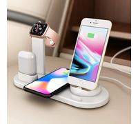 Soluzione di ricarica wireless efficiente, compatibilità universale, stazione 4 in 1 per dispositivi Apple, telefoni Samsung e altro ancora,
