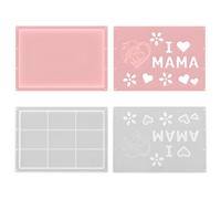 Soluzione di stoccaggio in silicone Hollow Letter Pattern Storage Box Mold Texture per la fabbricazione a mano piccoli oggetti Stampo artigianale per uso alimentare