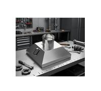 Soluzione di ventilazione industriale, cappa a campana personalizzata in acciaio inossidabile for la massima raccolta della polvere e installazione più semplice(10cm/3.9in,50x40cm)