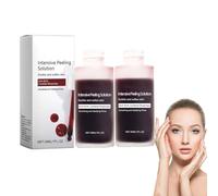 Soluzione peeling intensiva - Siero correttore di discromie, correttore di macchie scure per viso e corpo - Aiuta a schiarire le macchie dell'età e le macchie solari, segni post-acne, (2 bottiglie)