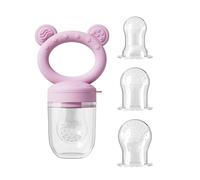 Soluzione per la dentizione e l'alimentazione per neonati-Set di ciuccio per frutta/verdura in silicone per 6-36 mesi