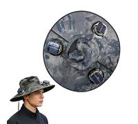 Soluzione raffreddamento semplice per le mani, ventola alimentata da pannello solare, cappello da pesca con 3 alette silenziose Con un fantastico cappello ricaricabile regalo per la stagione calda