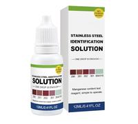 Soluzione Test Acciaio - 12 ml Liquido per Test e Rilevamento dei Metalli,Soluzione Identificazione Metalli - per Cucina Casa Articoli Sanitari Alimenti Bevande Posate Materiali Edili