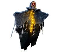 Soluzioni Appendibili Minimali Decorazione luminosa di Halloween con luci a LED, ideale per feste all'aperto e al chiuso, con un'atmosfera spaventosa. (Black, 85cm)