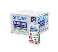 Solvay® - Bicarbonato Di Sodio Purissimo in Microgranuli per Frutta e Verdura Multipack - 400 Grammi x 20 confezioni