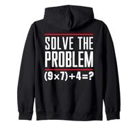Solve The Problem 9x7+4 Rompicapo Algebra Club Matematica Felpa con Cappuccio