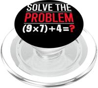 Solve The Problem 9x7 Più 4 Enigma Matematica Regalo Maestro PopSockets PopGrip per MagSafe
