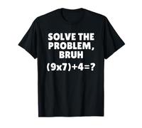 Solve The Problem Bruh 67 Six Seven Funny Math Teacher Maglietta