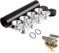 Solvent Filter Trap Black Aluminum Solvent Trap Kit, Suppressor Fuel Filter 1/2x28 with Multiple End Caps, Industrial Grade Automotive Filter System