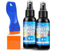 Solvente adesivo - 100 g x 2 rimuovi colla rapida con raschietto, rimozione di adesivi per auto, finestre, pareti, rimozione efficiente residui appiccicosi, etichette, nastri, gomme, bendaggi, adesivi