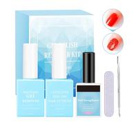 Solvente delicato per smalto, solvente per smalto gel - Detergente per unghie rinforzante per unghie | Solvente per unghie in gel con tampone per unghie e spingi cuticole, solvente per unghie in gel a
