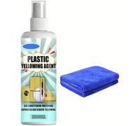 Solvente per ingiallimento in plastica, resistente per rimuovere le macchie gialle, per rimozione dell'ingiallimento, formule ad azione rapida, set di agenti per paraurti, fari, finiture, porte