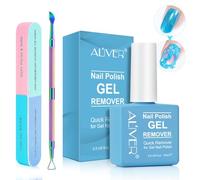 Solvente per Smalto 15ml con lima per unghie e Spingi Cuticole, Remover Semipermanente , Gel , Rimuove Facilmente e Rapidamente lo Smalto in 3-5 Minuti, Non fa Male alle Unghie