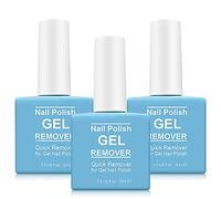 Solvente per Smalto 3 pacchi, Professionale Gel Remover per Smalto, Rimuove Facilmente e Rapidamente lo Smalto per Unghie, Non fa Male alle Unghie, Non c'è Bisogno di Pellicola, Ammollo o Avvolgimento
