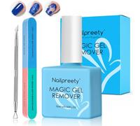 Solvente per Smalto Semipermanente,Nail Polish Remover kit,Rapido e Facile | 15ML Remover Semipermanente Unghie,Con Lime per Unghie e Spingi Cuticole, Non c'è ammollo o avvolgimento, Delicata rimozione