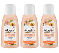 Solvente per unghie senza acetone con olio di noccioli di albicocca | 3 flaconi da 125 ml, profumo di albicocca, vegano, senza acetone