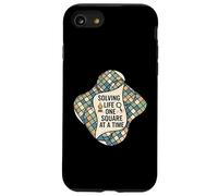 Solving Life One Square At A Time Puzzle Logic Custodia per iPhone SE (2020) / 7/8