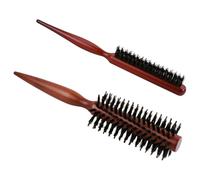 Solvio Spazzola districante per capelli ricci e bagnati, spazzola professionale per lo styling per donne e uomini, spazzola rotonda antistatica con setole di cinghiale per lisciare, modellare e