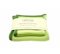 Solwang Telaio Verde 2er Set Panni Lavaggio E Asciugamano Cotone Organico