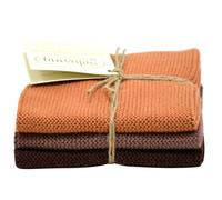 Solwang Wipes Cioccolata Combinato 3er Fazzoletti Lavorato a Maglia Panno Legno&