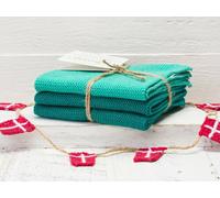 Solwang Wipes Turchese Verde Combinato Lavorato a Maglia 3er Strofinaccio Cucina