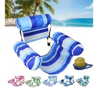 Solymall Inflatable Pool Lounge Chairs, Graddi/Libiyi/Olygee/Solymall Flotadores Para Adultos, Blow up Pool Noodles for Adult Heavy Duty, Adjustable Fabric Pool Float Hammock (F)