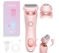 Solys - Rasoio da barba liscio, rasoio da donna, Glide Pro 3.0, rasoio elettrico 2 in 1, a umido e a secco, impermeabile, rasoio per il viso, per bikini, epilatore (rosa)