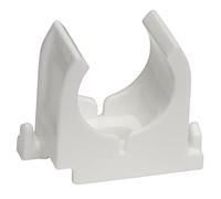 SOMA Clip per tubi in plastica, bianco, 20 mm, 30 pezzi, morsetto di fissaggio, morsetto per tubi, resistente ai raggi UV