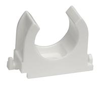 SOMA Clip per tubi in plastica, bianco, 25 mm, 24 pezzi, morsetto per tubo