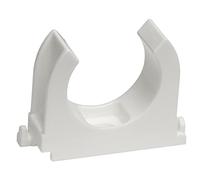 SOMA Clip per tubi in plastica, bianco, 32 mm, 60 pezzi, morsetto, clip per tubi, resistente ai raggi UV