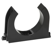SOMA Clip per tubo in plastica, nero, 50 mm, confezione da 9, fascetta di serraggio