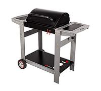 Somagic Barbecue a carbonella Indiana, con Carrello in Legno e Due Ripiani Laterali