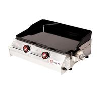 Somagic So Premium 2 Fuochi Piastra Gas Nero/Argento