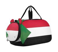 Somalia Flag Girls Duffle Bags Travel Tote Weekend Duffel Pernottamento Scarpa Scomparto Carry on Duffel Bag Boy, Bandiera del Sudan, classico
