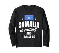 Somalia Sta chiamando e Devo Andare in Viaggio Somalia Design Maglia a Manica