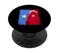 Somalia Turchia Mezza Bandiera Turchia Turchia Somalo Patrimonio Turco PopSockets PopGrip Adesivo