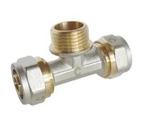 SOMATHERM FOR YOU - 3775-20-15S - tee di compressione per il tubo multistrato Ø20 - Maschio 15/21 (1/2 '') al centro: Ø20 -M15 / 21-Ø20