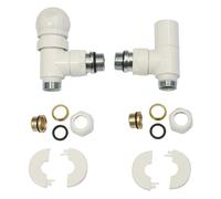 SOMATHERM FOR YOU, 601520102, Kit termostabilizzabile 1/2 (15x21) bianco per scaldasalviette SFY, con volante manuale e raccordo per tubo di rame diametro 14