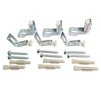 SOMATHERM FOR YOU, 601520304, Set di 3 fissaggi regolabili per radiatore in acciaio a pannello senza staffa - Composto da 3 console, 6 viti (8x60), 6 tasselli (10x60)