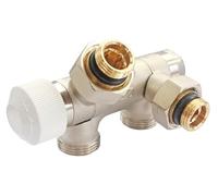 SOMATHERM FOR YOU, 601521503, Distributore termostatico orientabile maschio 1/2 (15x21) per installazioni mono/bitubo, per montaggio con semplice avvitamento, Tappo sostituibile con una testa