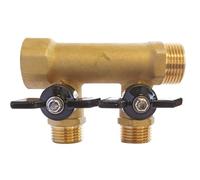 SOMATHERM FOR YOU - Collettore di ottone con mini-valvole integrato - 2 partenze Maschile 15/21-20/27 Female ingresso - uscita Buck 20/27