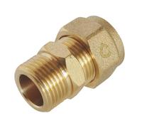 SOMATHERM FOR YOU - Compressione Raccordo diritto (vite) per PEX Ø12 pipe - Maschio 12/17 (3/8 '')