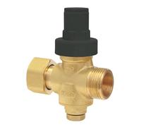 SOMATHERM FOR YOU Coupon Press. Pist. Dado / M3 / 4" Riduttore di Pressione pistone-SOMATHERM Ti girante Uomo 20/27-Presa manometro al di sotto, Grigio