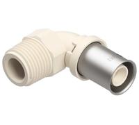 SOMATHERM FOR YOU, Curva 90° multistrato PPSU a pressare Ø16-M15/21, resistente a 134°C, facile da installare con finestra di controllo, norma EN 21003 - Taglia: Ø16, Colore: Nero